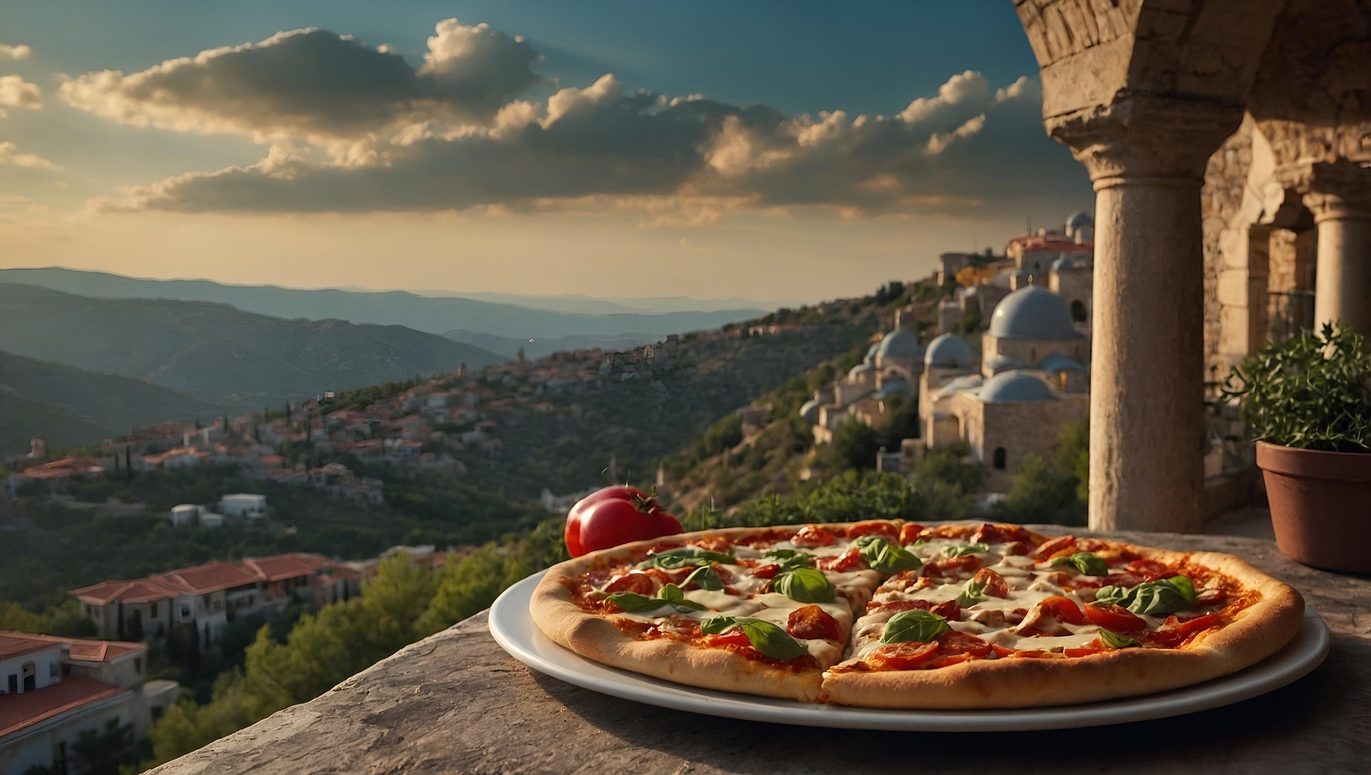 Italienische Pizza auf dem Teller in Berlin