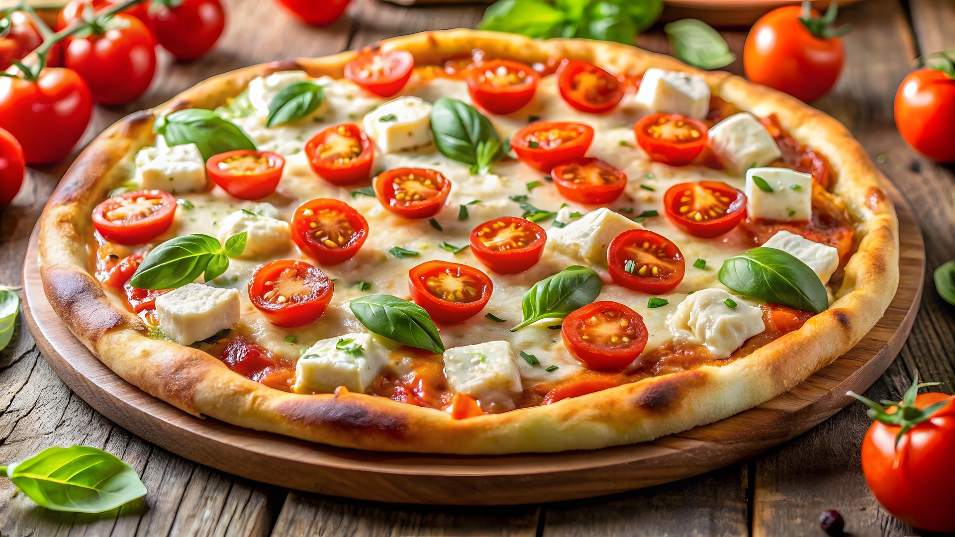 Pizza auf dem Tisch im italienischen Restaurant